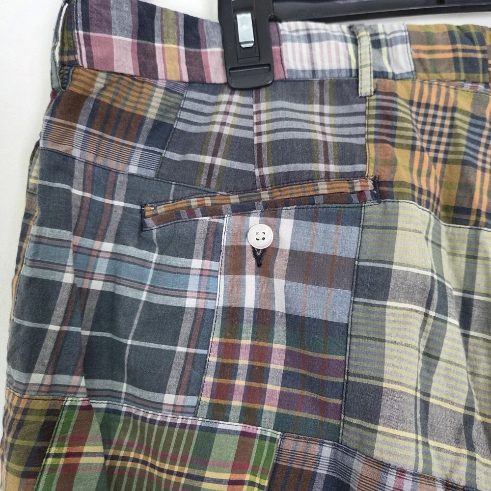 Polo Ralph Lauren Patchwork Authentic India Madras Shorts Mens 36 Cotton Preppy